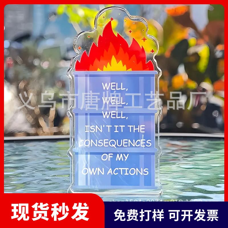 Cross-border acrylic motivational quotes with cute illustrations, desktop decorations for office, study, home inspiration, and healing gifts.