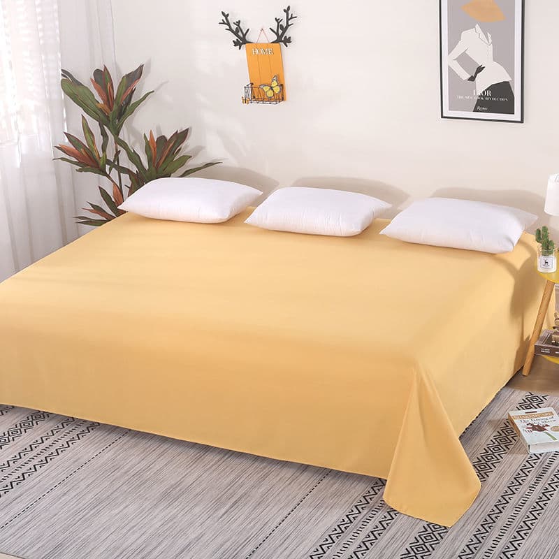 Large Fitted Sheet 3m Extra Large Pure Cotton Rural Kang Sheet Single Piece Double Bed Sheet Tatami Extra Wide Solid Color Brushed