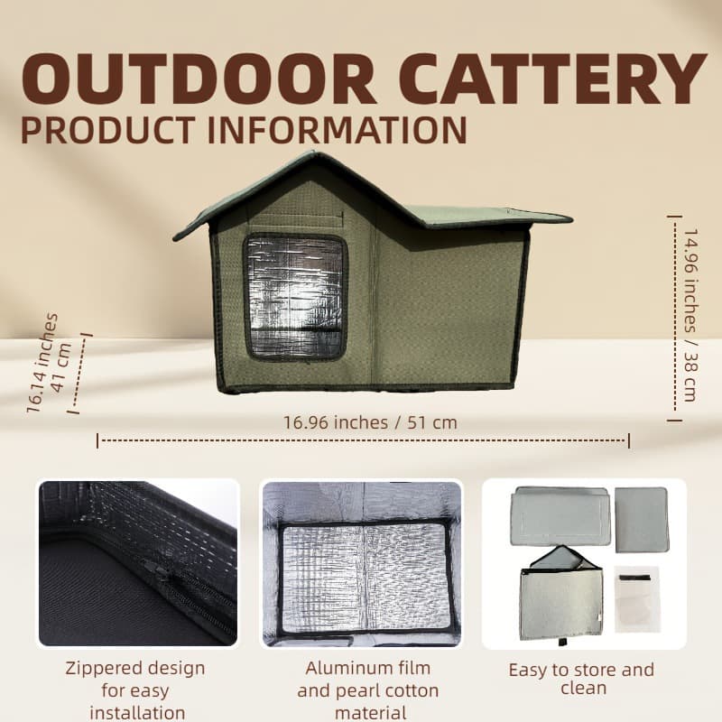 1pc Multi-functional Outdoor Cat House: Portable Heat