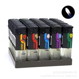 Factory Wholesale Semi-Transparent 909 Lighter Explosion-Proof Disposable Supermarket Household Blue Flame Electronic Windproof Lighter