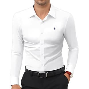 2026 Xiongshi Naerduo Men's Slim Fit Long Sleeve Shirt, Muscle Fit, Non-Iron Oxford Fabric, Summer Non-Iron
