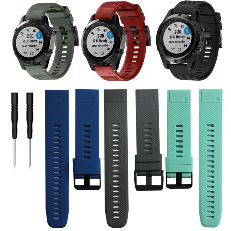 Suitable for Garmin strap fenix5 5S 5X 6X 7X 3/3HR quick release silicone strap