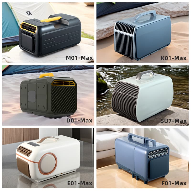 2026 New Outdoor Air Conditioner Pure DC Inverter Cooling and Heating No Drainage Required 12V 24V 48V Portable Vehicle Mini Air Conditioner