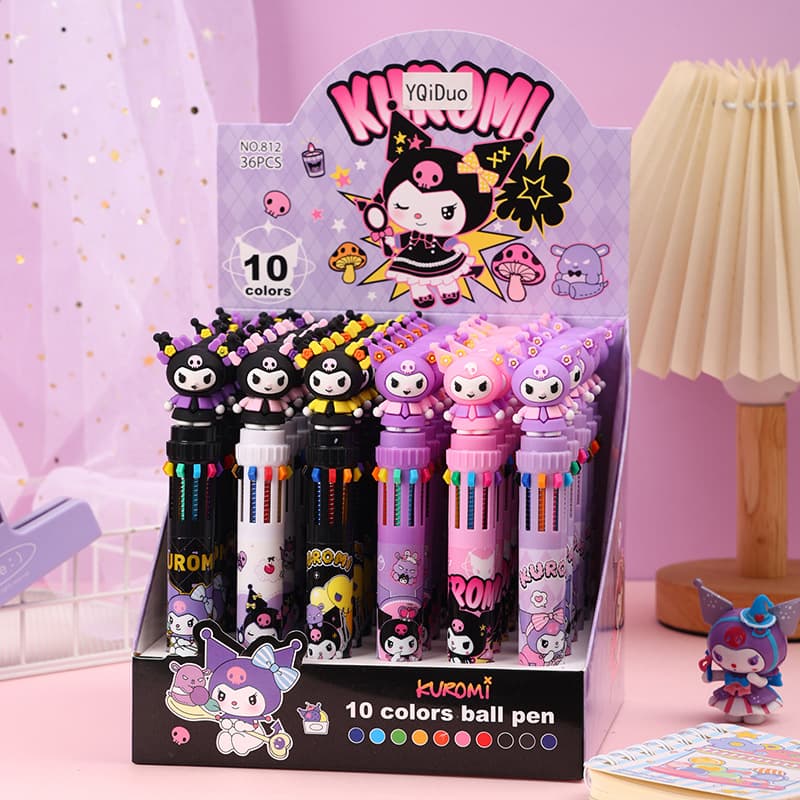 New Soft Gel Cartoon Multi-Color Pen 10 Colors High Appearance Little Devil Creative Journal Pen Gift Pen