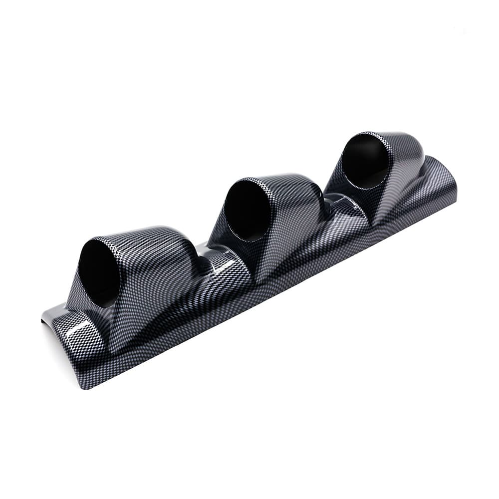 Car modified gauge bracket 3-hole carbon fiber gauge holder 52mm universal A-pillar racing left-hand drive gauge cover