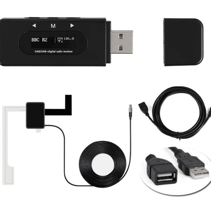 Europe Car DAB Digital Radio Receiver USB Interface Power Supply Plug and Play Compatible with All Models