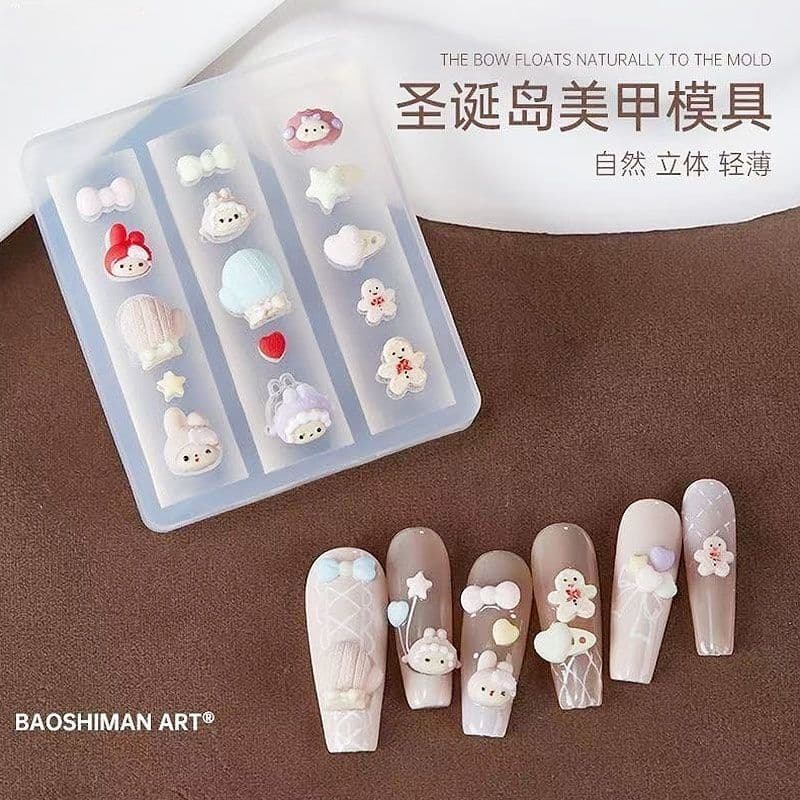 Highly transparent cartoon Melody DIY nail art decoration silicone mold Epoxy nail art glue UV glue cute nail art decoration