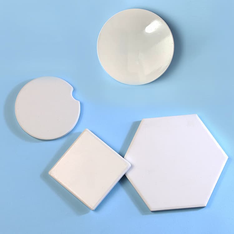 Blank Heat Transfer Ceramic Coasters, Round and Square Car Coasters, Plain UV Printable Absorbent Coaster Manufacturers