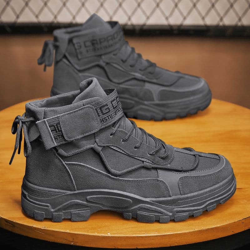 Men's Work Shoes for Construction Site, Slip-Resistant, Waterproof, Martin Boots, Winter Casual Workwear Hiking Shoes, Autumn