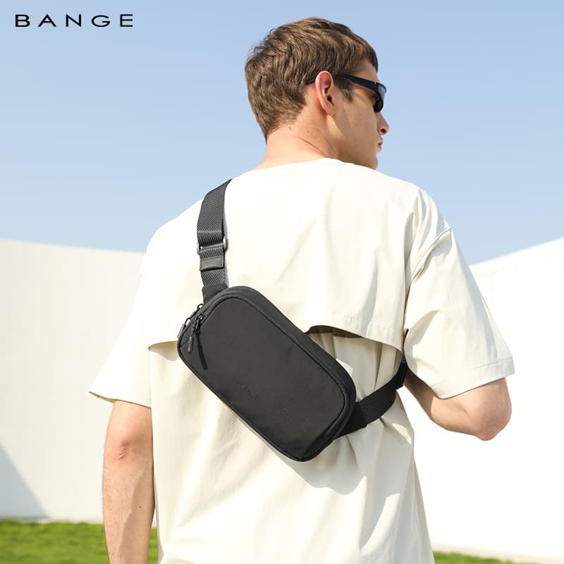 Chest Bag Men's Casual Large Capacity Water-repellent Sports Shoulder Bag Korean Fashionable All-match Crossbody Mobile Phone Bag Waist Bag