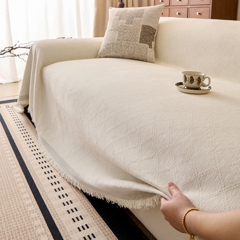 New Cream Style Modern Solid Color Sofa Cover Cross-border Sofa Slipcover Sofa Cloth Four Seasons Sofa Cover Sofa Pad Cloth