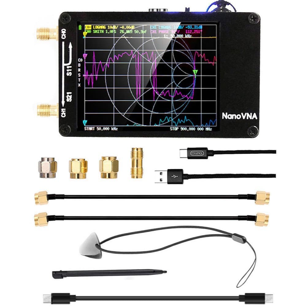 Cross-border NanoVNA-H upgraded antenna with SD card slot HF VHF UHF vector network antenna analyzer