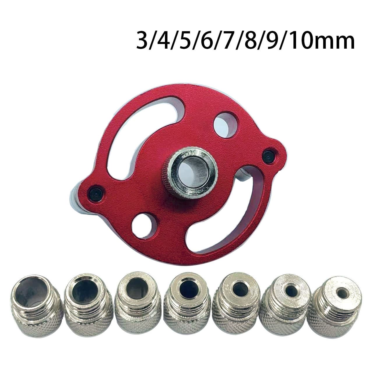 Factory free shipping labeling woodworking tools straight hole punch self-centering round wood tenon opening aluminum alloy drill