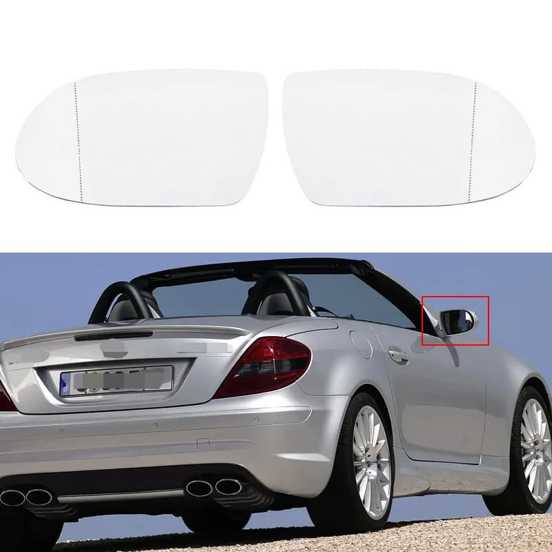 Suitable for 04-08 Mercedes-Benz SLK-Class R171 R230 SL SLK Car Heated Lens Rearview Mirror Lens