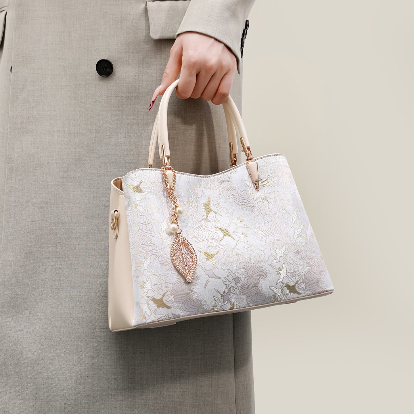 New Chinese style elegant cloth handbag for women, high-end commuting shoulder bag, large capacity, versatile, everyday temperament, women's bag