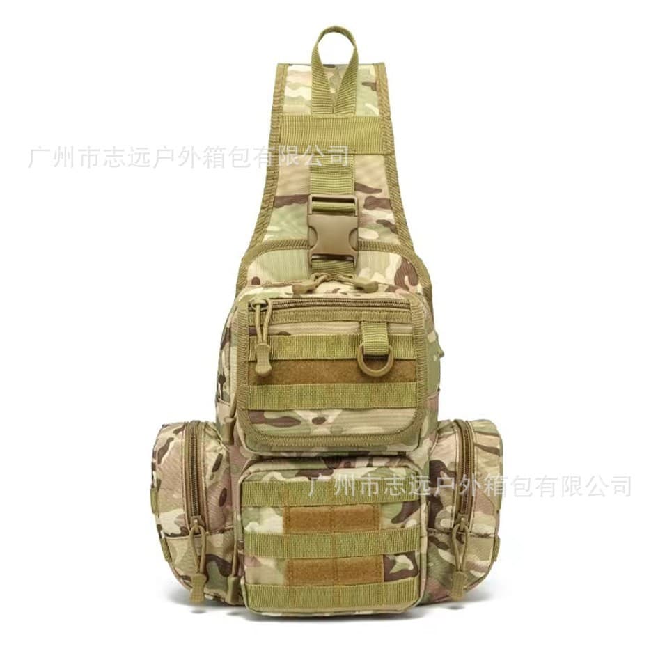 In Stock Waterproof Oxford Cloth Outdoor Men's Chest Bag Multifunctional Camouflage Tactical Crossbody Shoulder Bag
