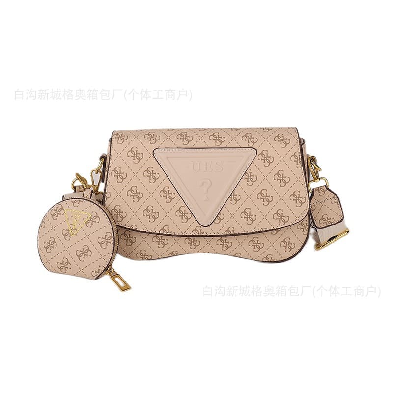 European and American minimalist fashion versatile wide shoulder strap crossbody accordion bag, new cross-border 3D letter crossbody bag for women