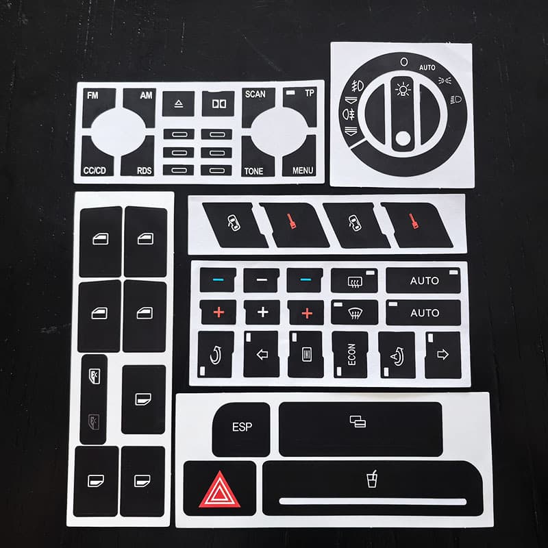 Suitable for Audi A4 B6 B7/A6/A2 A3 button damage repair sticker set