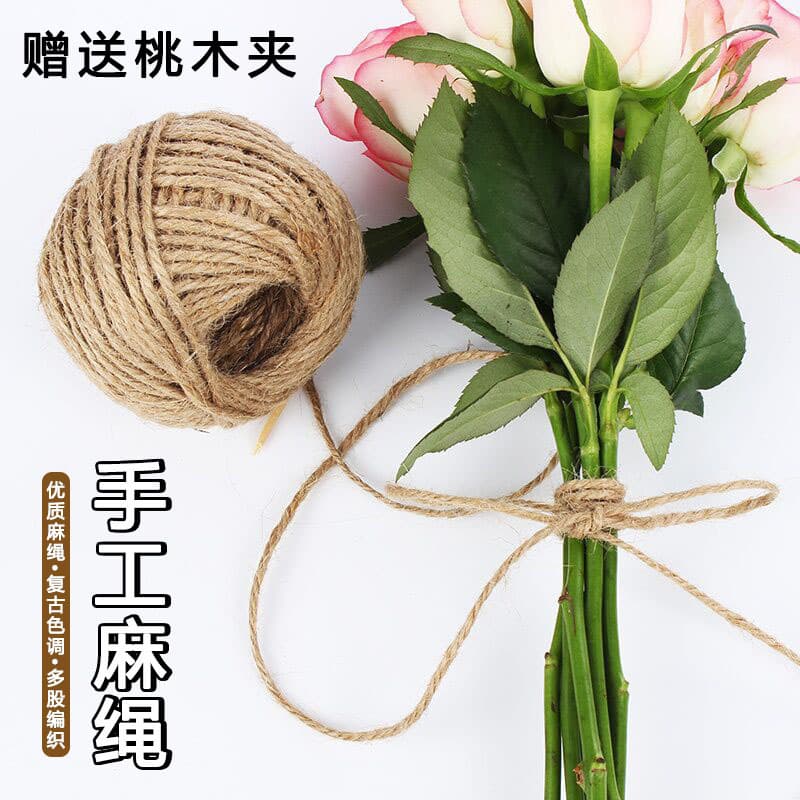 DIY Retro Hemp Rope Cat Climbing Frame Braided Binding Rope Photo Wall Envelope Decoration
