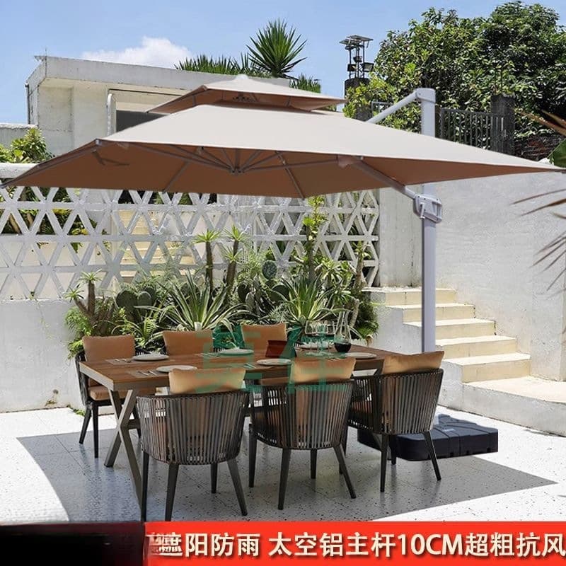 Outdoor parasol, courtyard umbrella, open-air balcony, villa garden, large sun umbrella shed, commercial outdoor stall Roman umbrella
