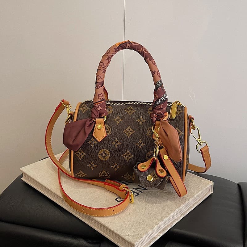 2026 New Women's Chic Printed Versatile Fashion Shoulder Crossbody Bag with Monogram Decorative Scarf Pillow Bag