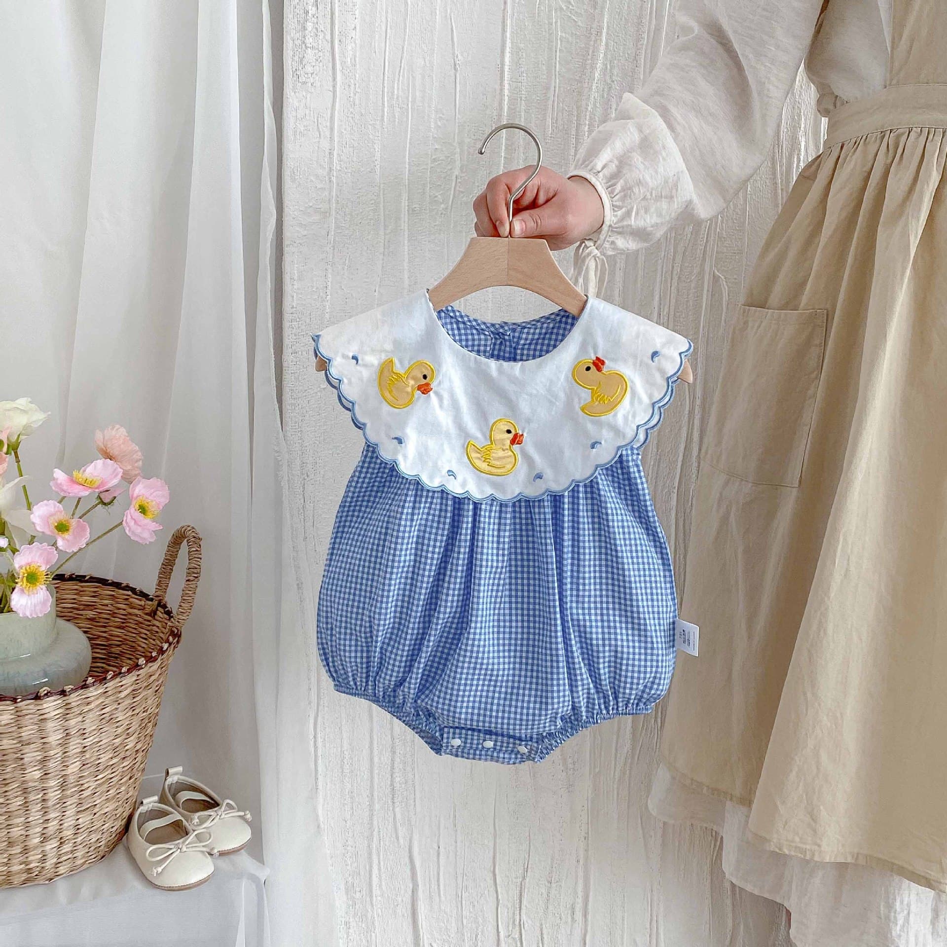 INS Baby Summer Clothes Girl Baby Romper Princess Cute 100 Days Harem Suit Summer Thin Bodysuit Cotton