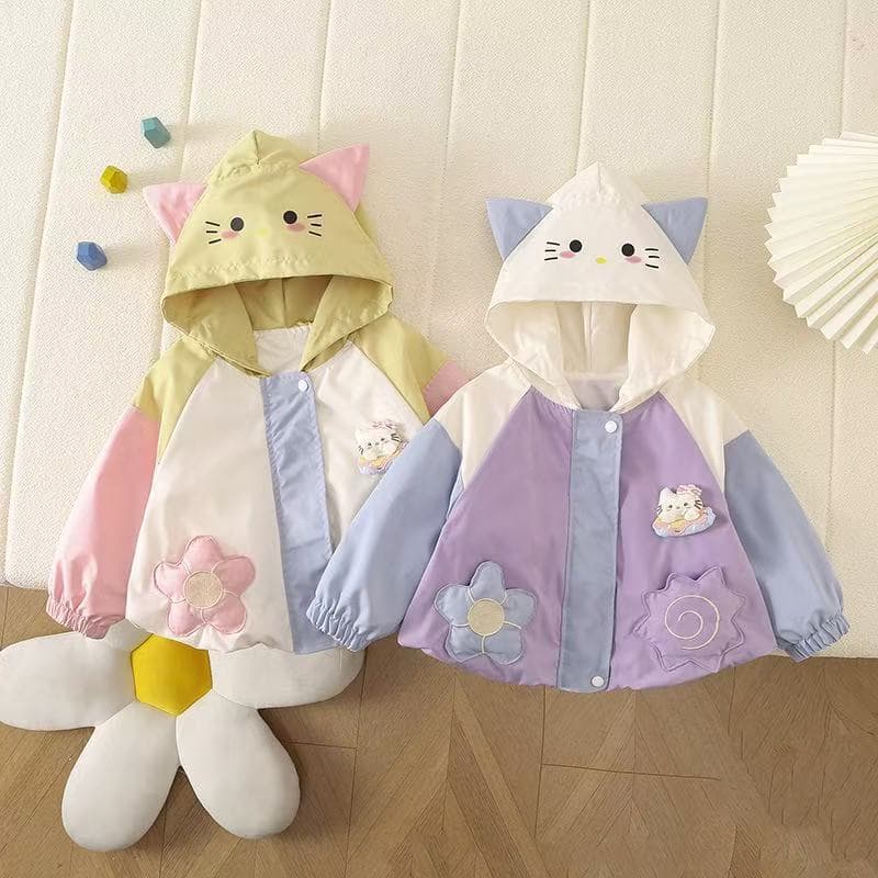 Children's clothing, autumn casual style, new hooded jacket, Korean version, super cute and stylish tops for babies and girls, going out
