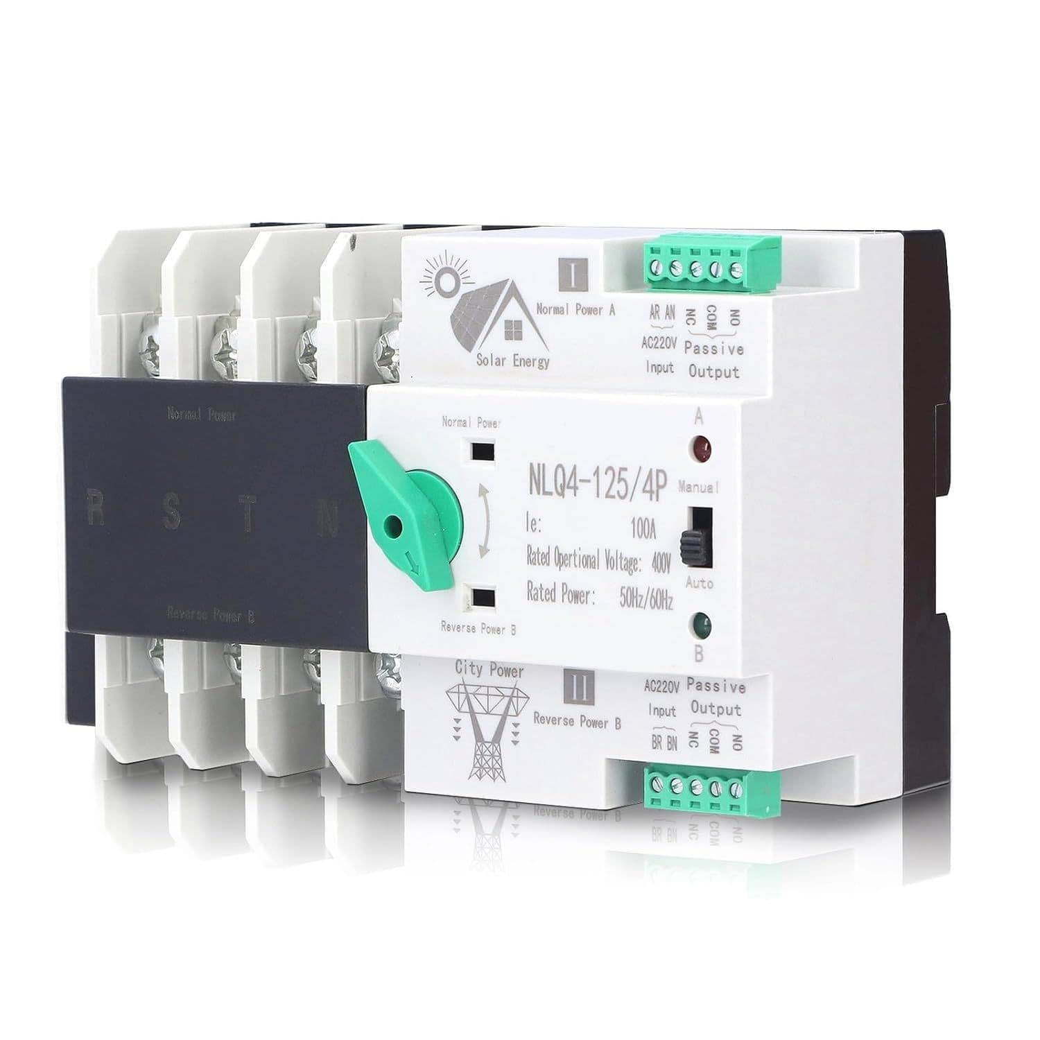 Emergency power transfer switch, 4P automatic transfer switch emergency power Hu