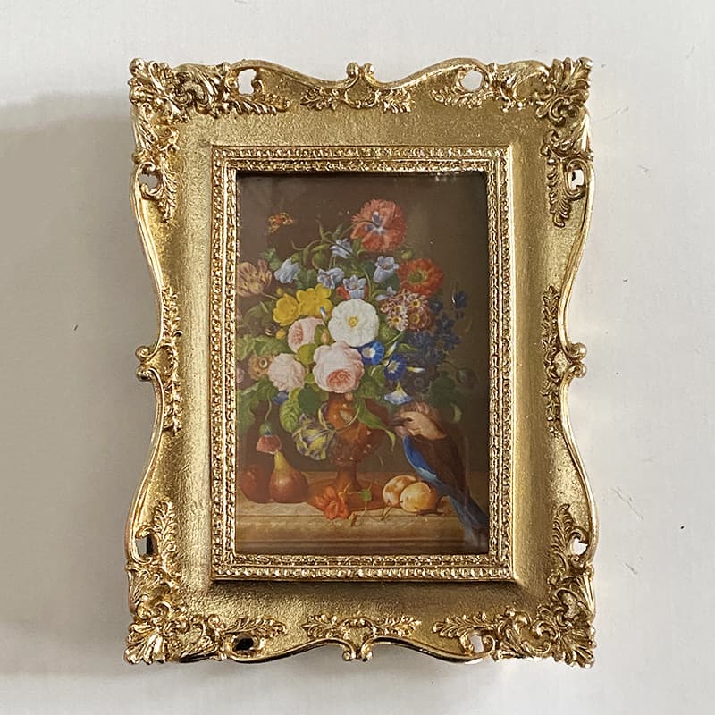 European-style Bedroom Desktop Carved Vintage Resin Photo Frame Retro Door Photo Frame Photo Wall Combination Wall-Mountable Photo Frame