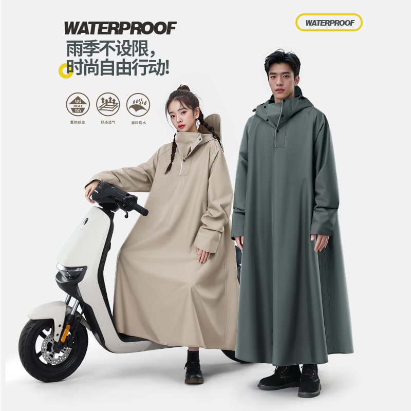Electric vehicle raincoat full body all-in-one thickened riot raincoat motorcycle special outer wear adult riding poncho for women