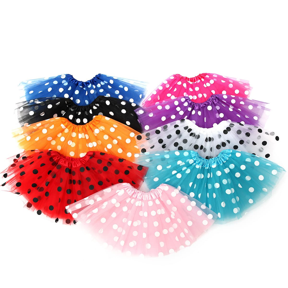 In-stock children's tutu skirt with princess heat transfer printing, three-layer mesh half skirt, tutu net skirt.