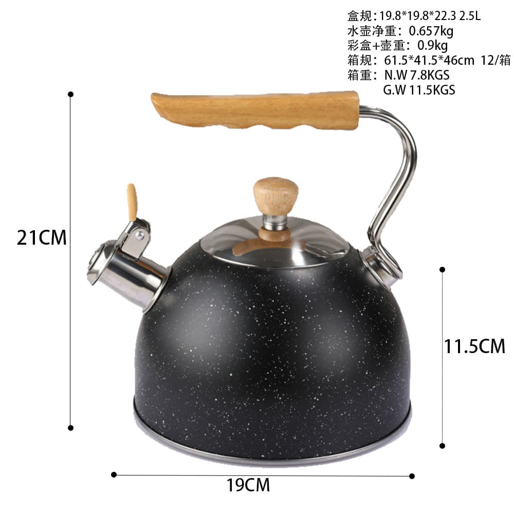 Factory Wholesale Free Shipping Amazon Cross-border Kettle Premium Stainless Steel Whistling Tea Kettle for Home Use