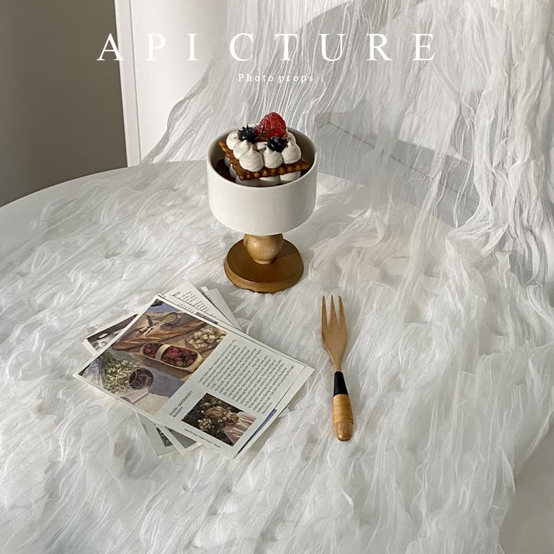 Crinkled Gauze Scarf Dessert Food Photography Props Popular Decoration Ins Photo Background Cloth Wrinkled Gauze