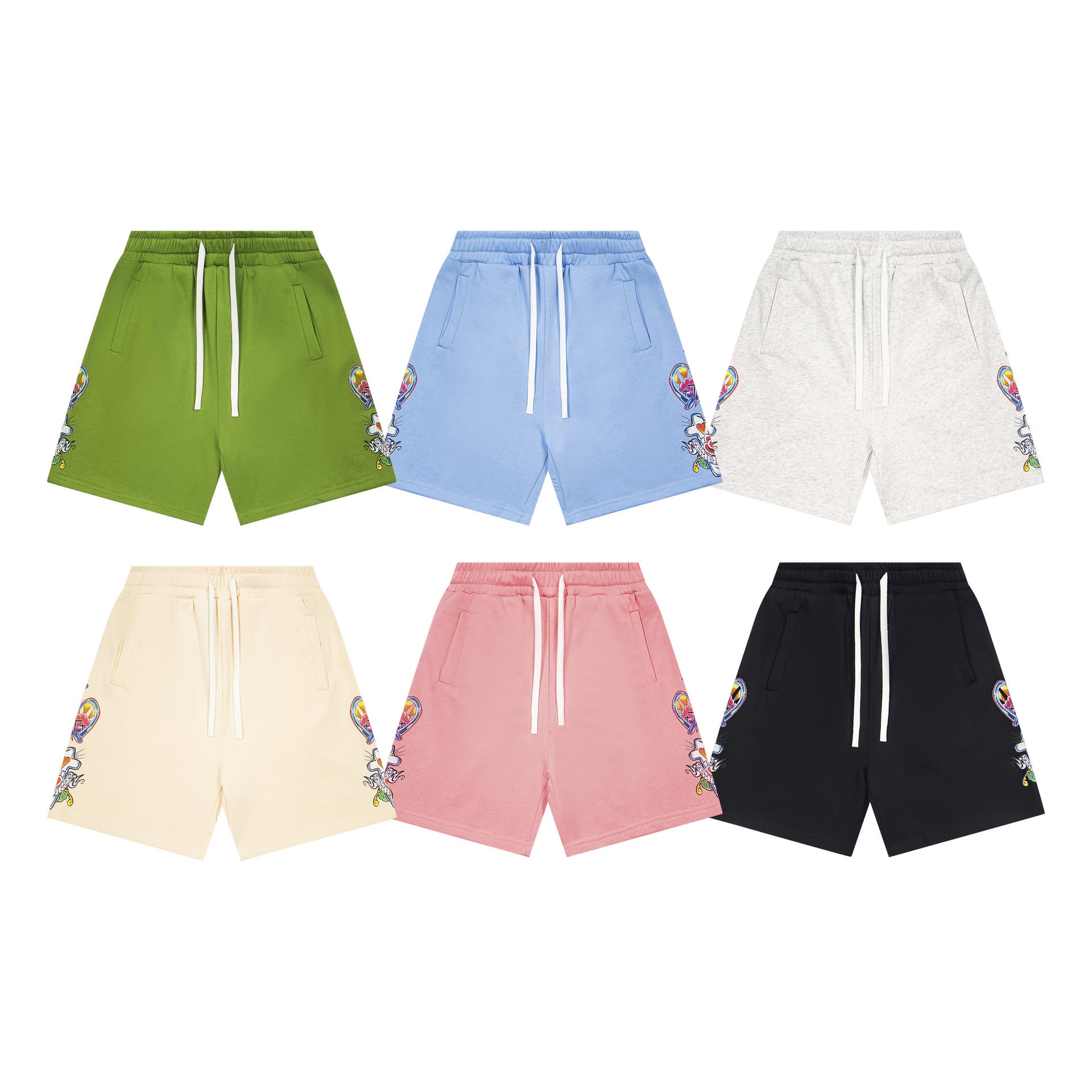 Cross-border American Streetwear We Are Righteous New Style American Street Hip-Hop 100% Cotton Direct Print Shorts