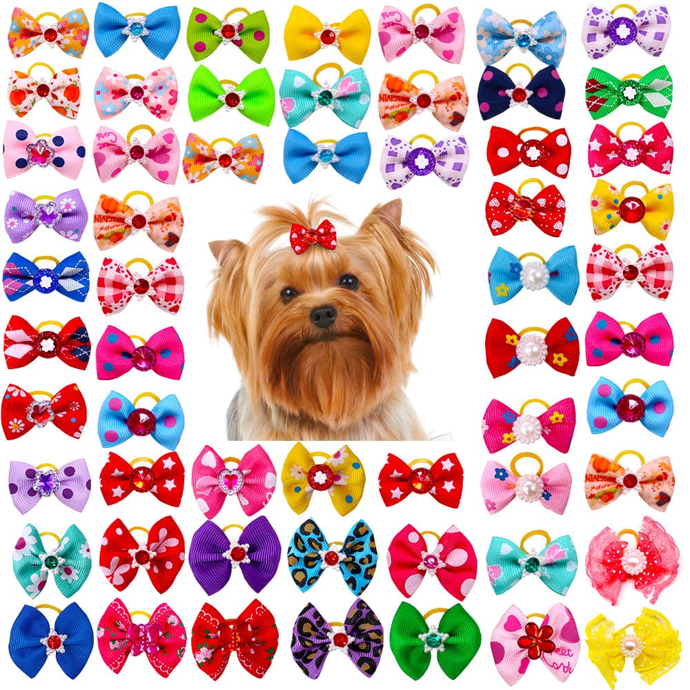 Pet Supplies Bow Tie Hair Ties Dog Cat Accessories Head Flowers Hair Rings Head Decorations