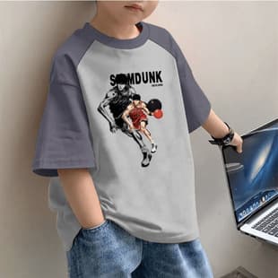 Boys' Pure Cotton Short Sleeve T-Shirt, New Summer Style, Printed, Stylish, Cool, Casual Tee for Older Kids