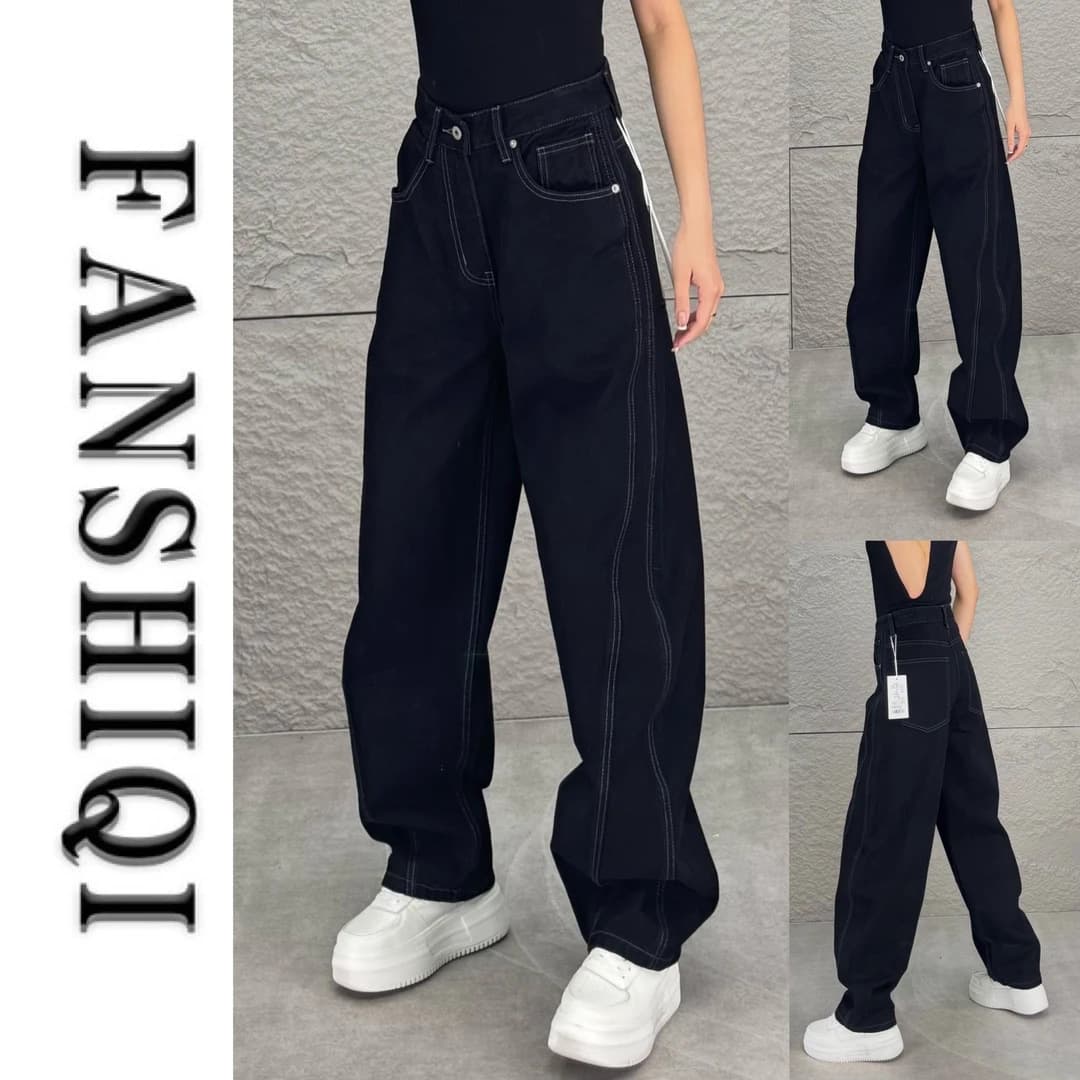 Vintage Trendy High-End Men's New Scimitar Design Casual Jeans Loose High-Waisted Slimming Versatile Long Pants