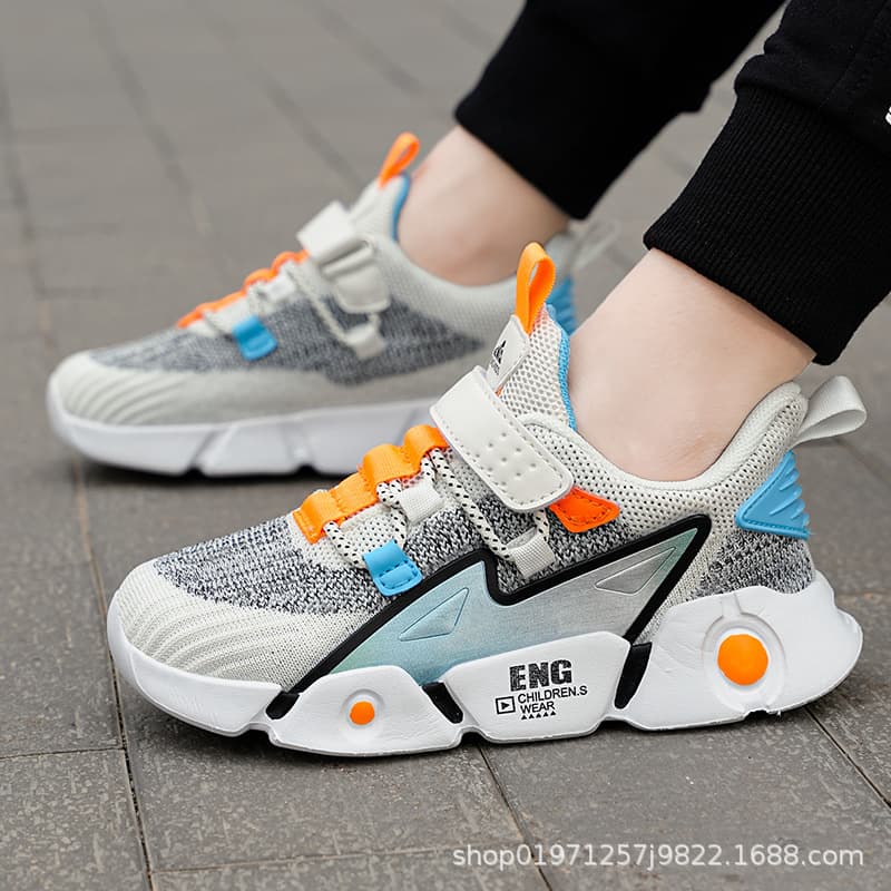 Boys' Sports Shoes 2026 New Season, Breathable Mesh Upper, Running Shoes for Boys and Girls, Casual Sneakers