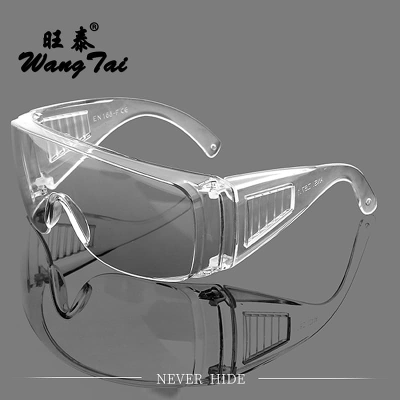 Stock Laboratory Epidemic Prevention Isolation Shutter, Anti-Fog, Blue Light Blocking Transparent Plain Glasses, Splash, Wind, Sand, Dust Resistant Goggles