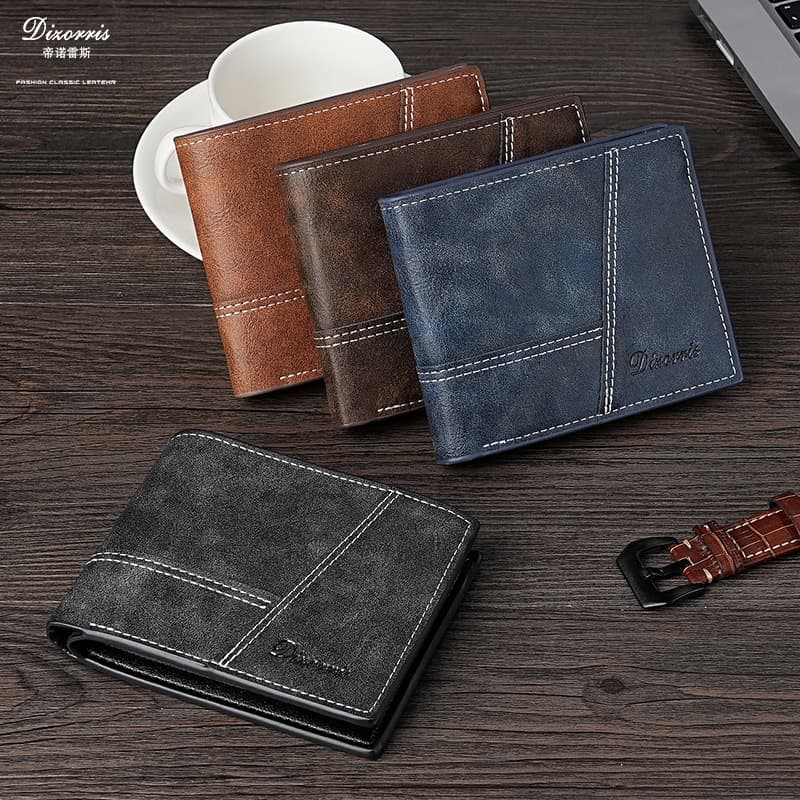 New men's short wallet foreign trade hot-selling retro horizontal men's wallet wallet men factory wholesale