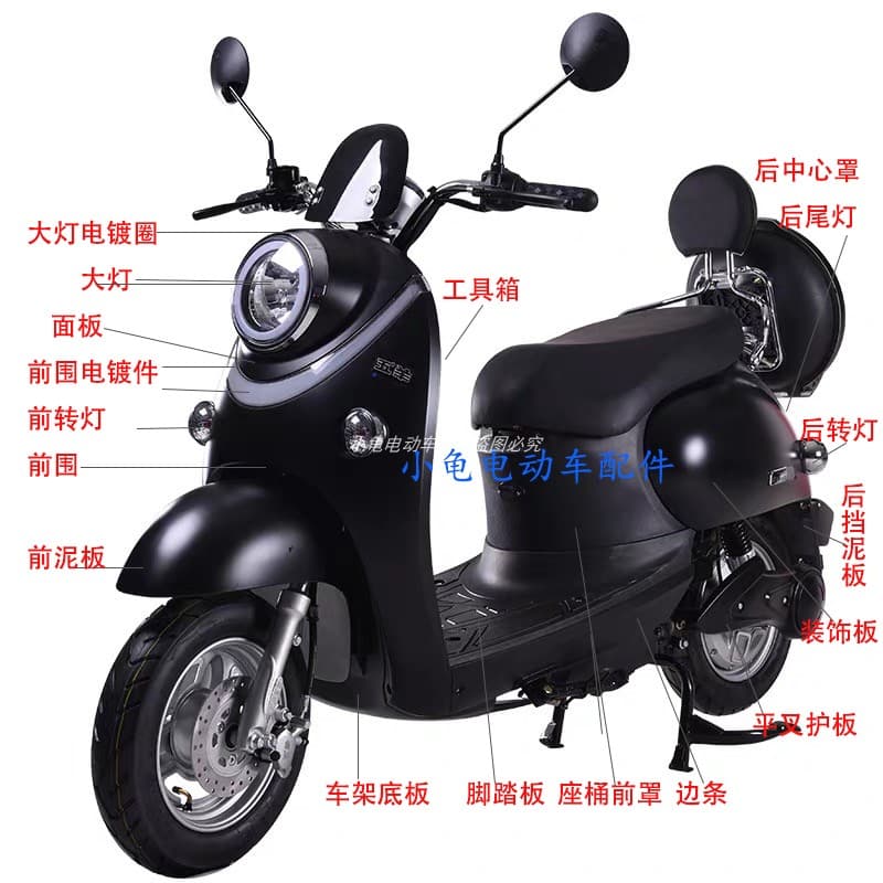 Compatible with Huancheng New Turtle King Shell, Small Turtle King Electric Vehicle Parts, Xinri Liman Yadei Micai Plastic Parts Headlight