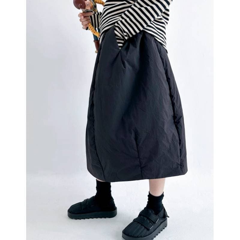 In Stock 2023 Winter Cotton Padded Thick Versatile Stylish Plus Size Fashion Thick Skirt Warmth Padded Half Skirt