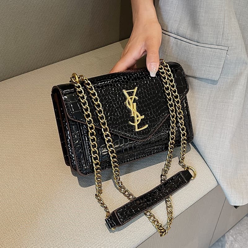 2026 New Crocodile Pattern Fashion High-Quality Handbag, Trendy Simple Shoulder and Crossbody Bag for Cross-Border Trade