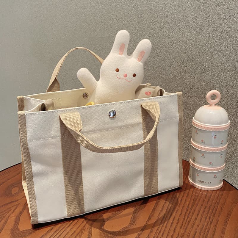 Korean Ins 2024 New Canva Bag Large Capacity Multi-functional Mommy Bag Crossbody Single Shoulder For Mothers Babies