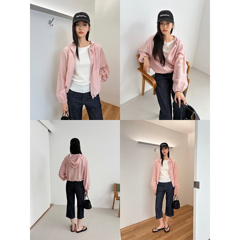 [Clearance, No Returns] Yifu 2026 New Women's Floral Sun-Protection Jacket Breathable Hooded Top 30073