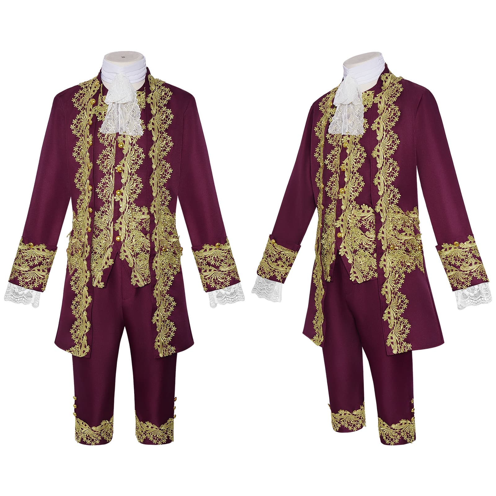 Cross-border Trade Court Prince Embroidered Cosplay Costume Medieval Vintage Gown Cosplay Anime Stage Performance