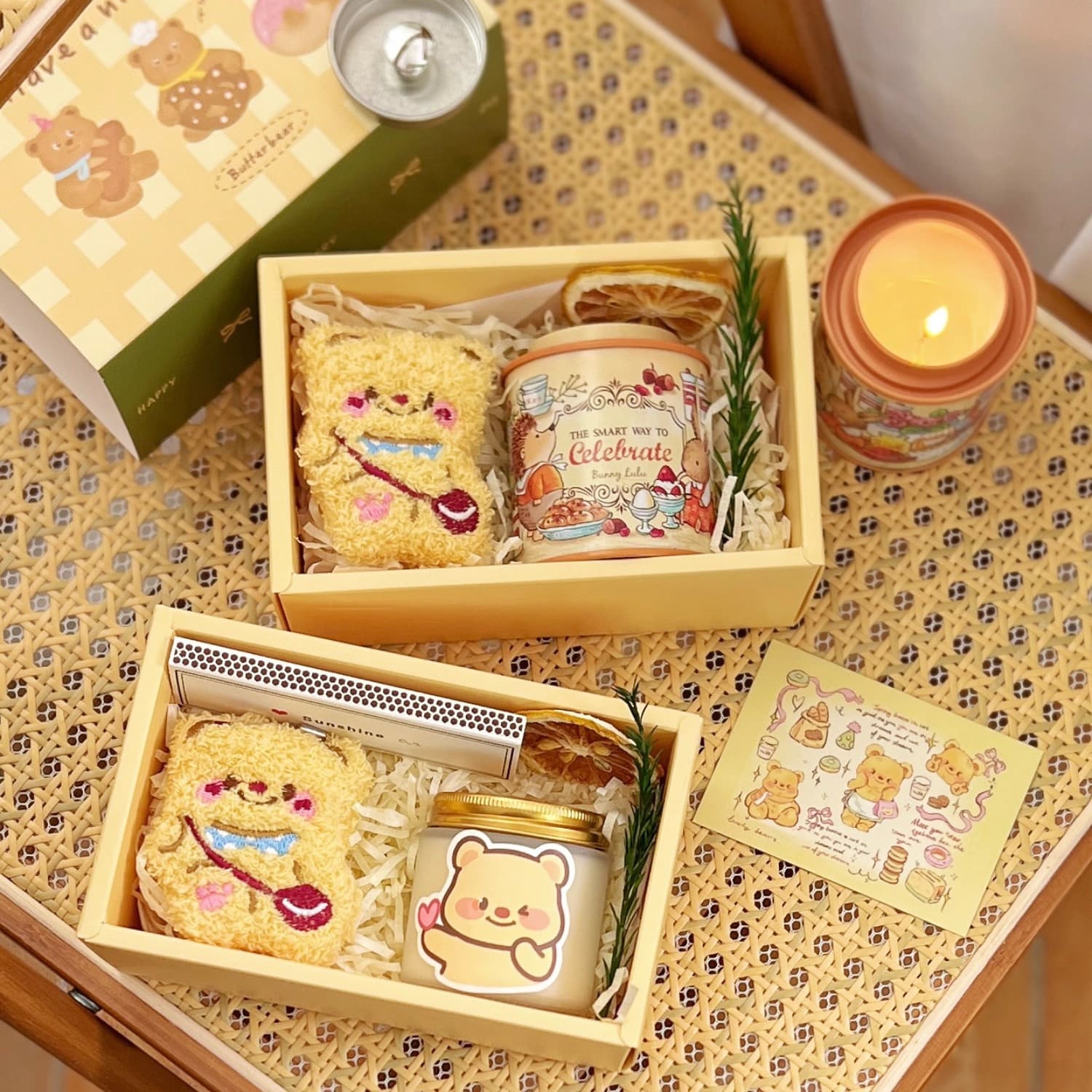 Toast Bear Cute Scented Candle Gift Set Creative Birthday Gift for Friends Girlfriend Women Souvenir