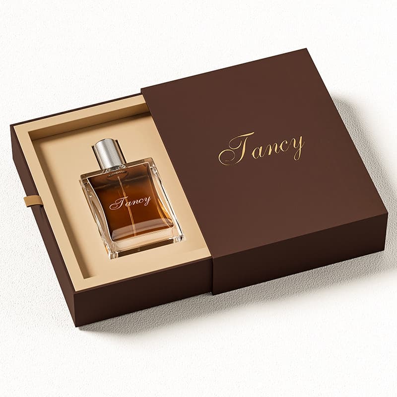 Aromatherapy perfume gift box empty box high-end agarwood packaging box essential oil cosmetics box drawer carton hot stamping logo