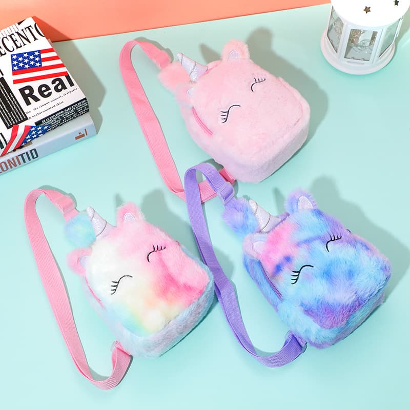 New Cross-Border Unicorn Cartoon Kids Chest Bag Shoulder Bag Crossbody Bag Cute Girls Coin Small Backpack Pencil Case