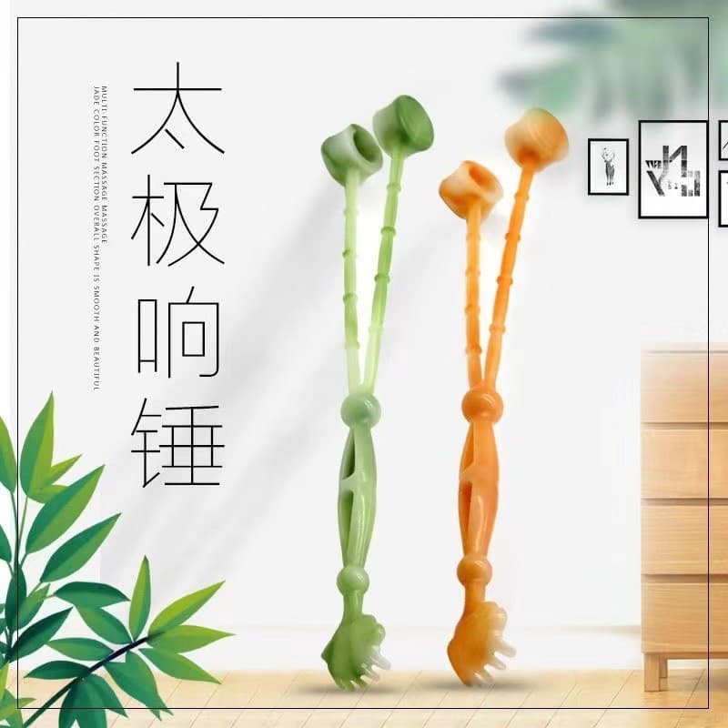 Dual-Color Tai Chi Massage Sound Hammer Self-Sufficient Back Scratcher Dual-Purpose Massager Handheld Meridian Tapping Massager